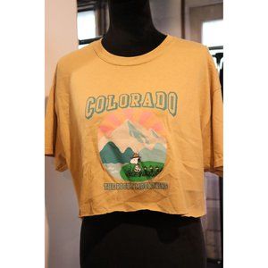 Peanuts Colorado Snoopy Mustard Yellow T-shirt Medium New without Tags